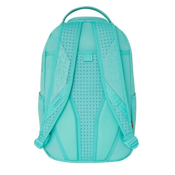 Sprayground Aqua Noir Embossed Backpack🔥New Teal Bookbag Large School Bag - Picture 4 of 9